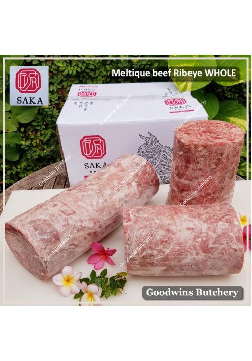 Beef Cuberoll Scotch-Fillet RIBEYE MELTIQUE meltik (wagyu alike) SAKA frozen WHOLE CUTS 3-5 kg/pc (price/kg)